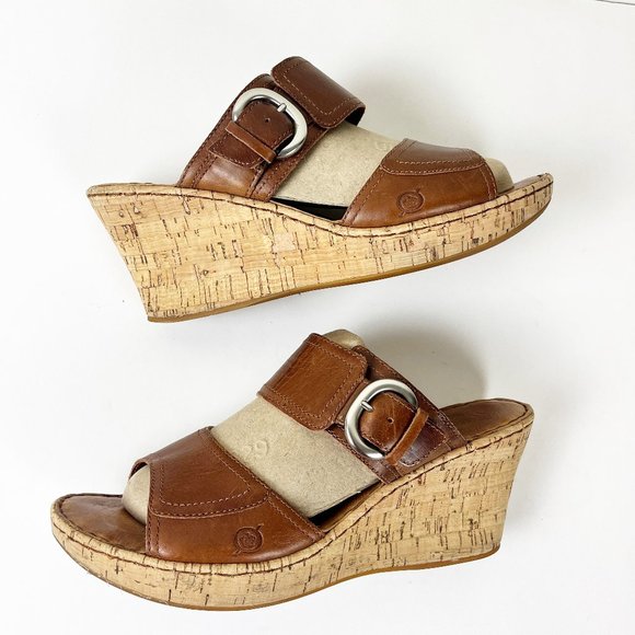 Born Shoes - 2/$30 Born Leather Platform Sandals 11